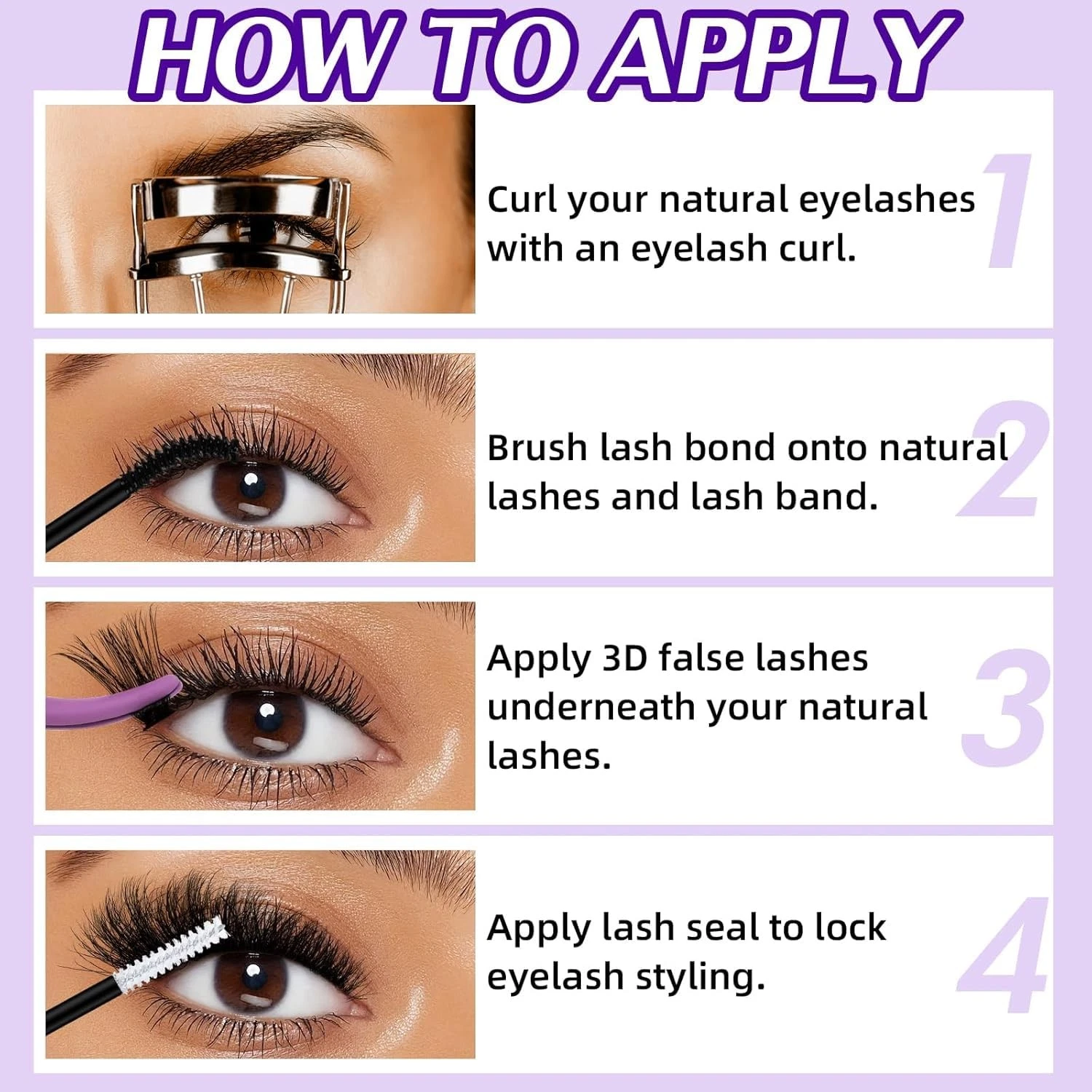 proamate Cluster Lashes Individual 1 count (Pack of 1), Black - product detail image 6