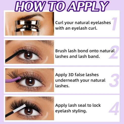 proamate Cluster Lashes Individual 1 count (Pack of 1), Black image 6