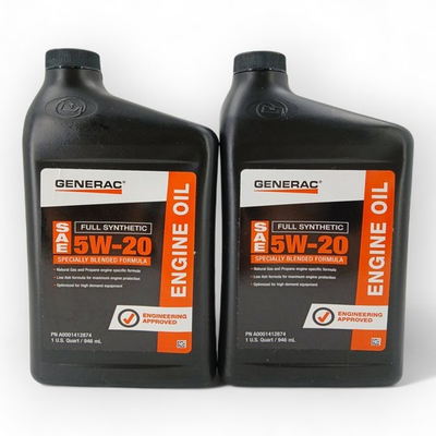 #ad Generac Maintenance Kit 5W 20 Synthetic Oil Set Of 2 Bottles $41.99