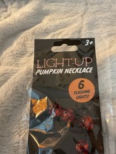 Halloween Light-Up Pumpkin Necklace - New In Bag. 3 Modes 12 Pumpkins.