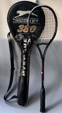 Vtg Spalding Top-Flite Graphite Made w/ Kevlar Tennis Racquet Slazenger 380 Case