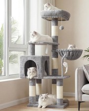 Cat Tree Tower, Wooden Cat Condo Cave for Indoor Kittens, Large Platform for ...
