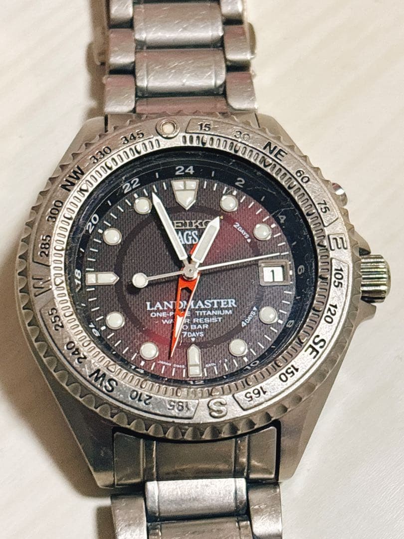 AGS titanium Landmaster Seiko 5M45 6A00 - vintagewatches.pk