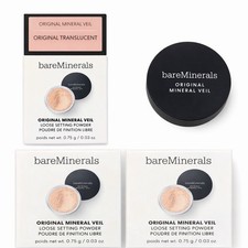 3x bareMinerals Original Mineral Veil Loose Setting Powder .03 oz each travel
