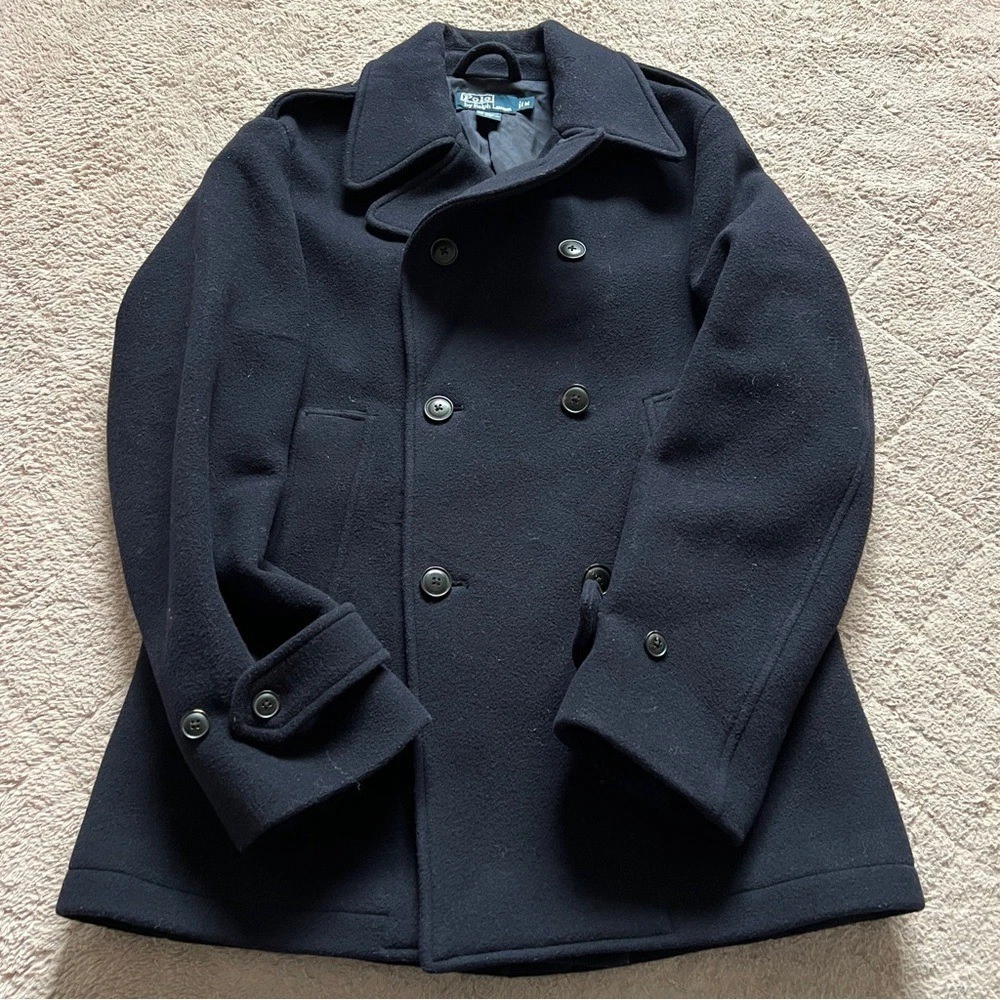 ポロラルフローレン wool coat 38R POLO Ralph Lauren ポロ ラルフローレン コート ブラック 黒 サイズ
