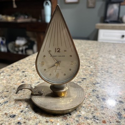 Unique Brass  Candlestick  Clock- super cute decoration 