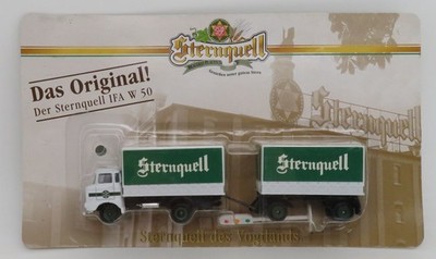 GRELL HO 1/87 TRUCK TRAILER TRUCK TRAILER IFA W50 STERNQUELL BEER IN BOX