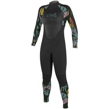 O'NEILL Girl's Epic 4/3mm Back Zip Black/Baylen/Black Full Wetsuit (4216G-GD2)