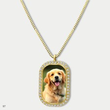 Amazing Cute Golden Retriever Dog Fashion Pendant Necklace Chain Image Dog Tag C