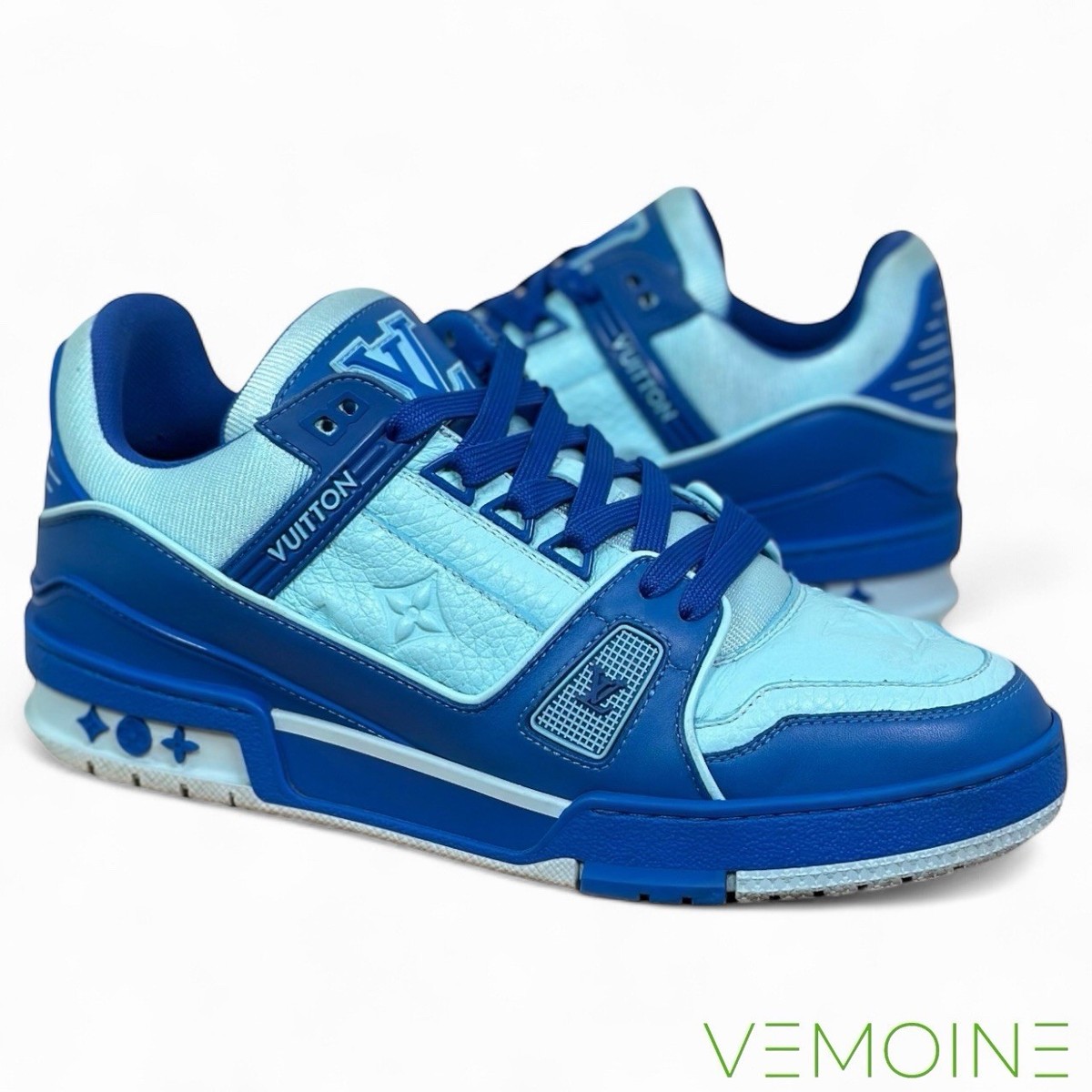 LOUIS VUITTON モノグラム スニーカー6 Size LV 6 / US 7 - Louis Vuitton Trainer Sky Blue Teal Monogram | eBay