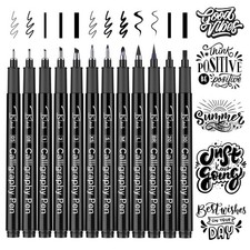 12 PCS Calligraphy Pen Set For Beginners Hand Lettering Brush Drawing Pens