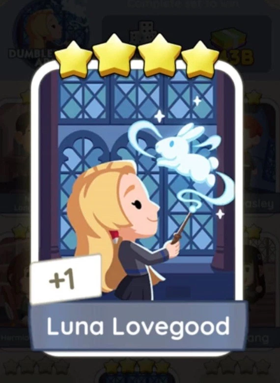 STICKER Luna Lovegood - Monopoly!!! 4⭐️ Harry Potter Album