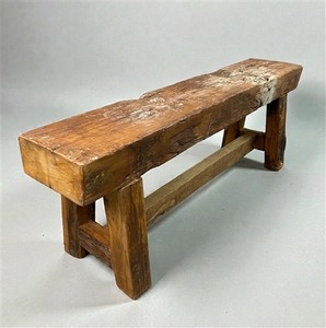 48" Rustic Log Bench, Vintage Reclaimed Wood Bench, Farmhouse Decor Cabin Seat S