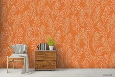 3D Plant Leaves Pattern Self-adhesive Removeable Wallpaper Wall Mural