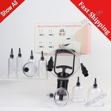 Female Women Manual Vacuum Breast Suction Enhancer Pump Cup Enlargement Set