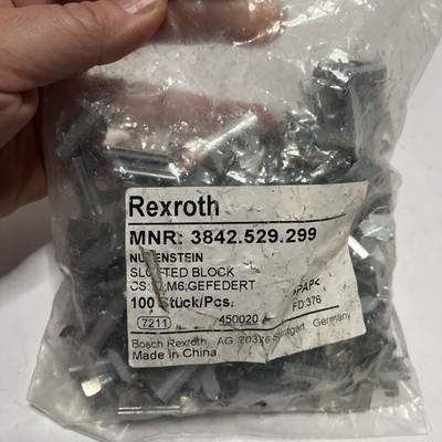 NEW 100-Pack Bosch Rexroth T-Slot Stone 10 M6 Suspended Swivel-in Slotted Block