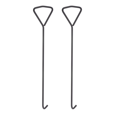 #ad 2pcs 23.6quot; Manhole Hook for Manhole Covers Storm Drain Cover Carbon Steel Black $31.72