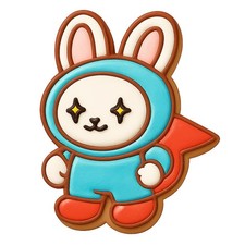 Planet Explorer Chibi Space Bunny Cookie Cutter & Stamp - 4x3.2