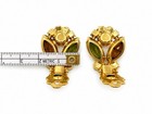 VTG Juliana Style Fall Rhinestone Brooch Earrings Set Amber Green Topaz Navette — photo 5