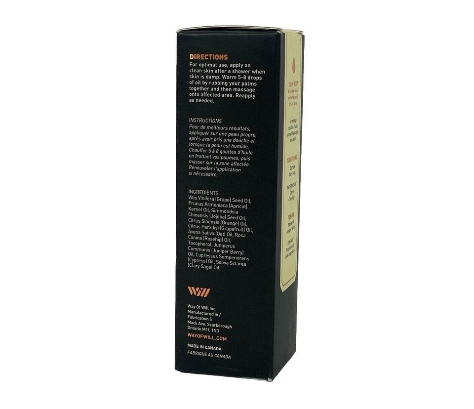 Aceite tonificante profundo Way of Will Slim 100 % natural 2 OZ Foto 3 de 4