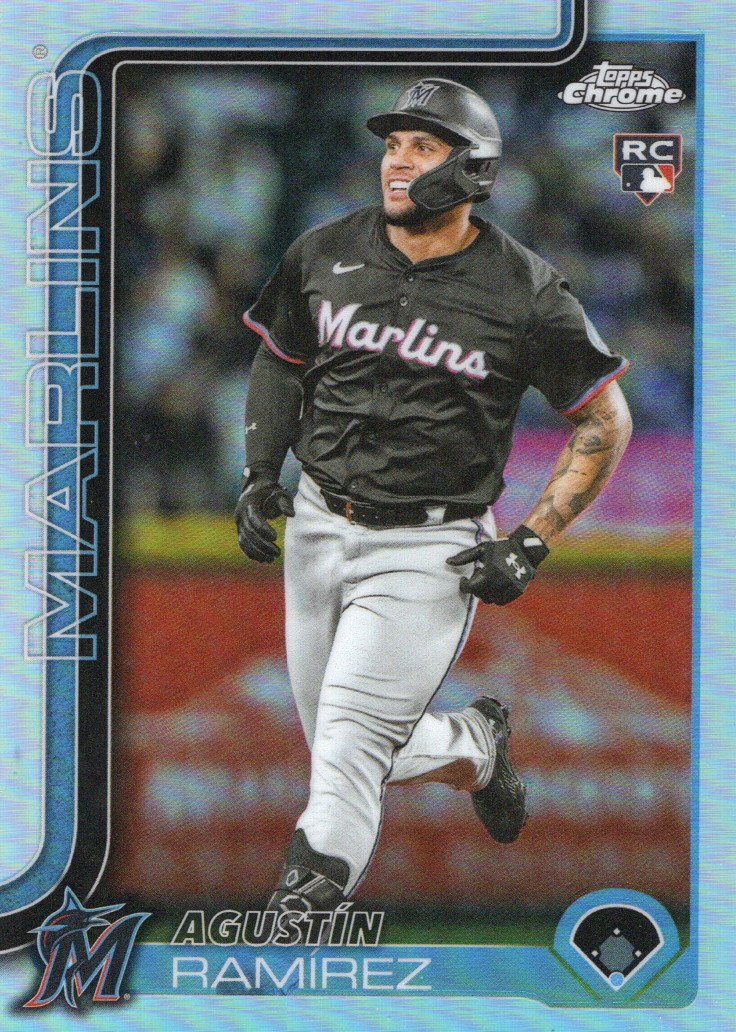 2025 Topps Chrome Update #USC200 Agustin Ramirez RC Refractor Miami Marlins