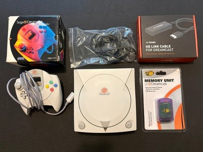 Sega Dreamcast Console w/ Cables, 2 OEM Controllers, VMU & Virtual Fighter 3tb