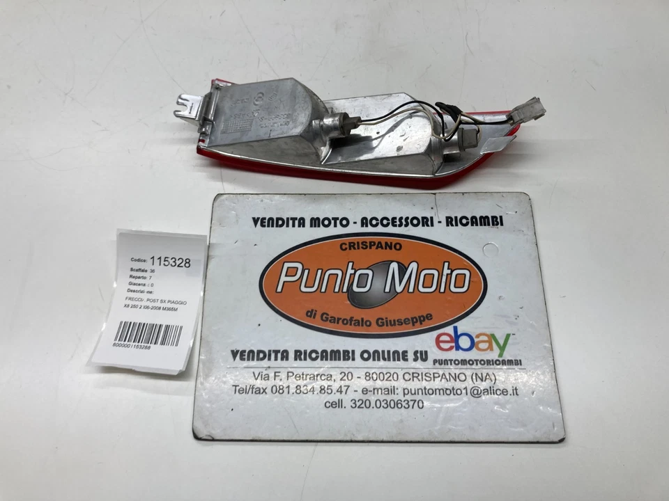 FRECCIA DI DIREZIONE POSTERIORE SINISTRA PIAGGIO X8 250 2004-2006-2008 M365M - Immagine 4 di 4