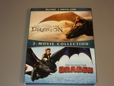 HOW TO TRAIN YOUR DRAGON 2-MOVIE LIVE  ANIMATED BLU-RAY W/SLIPCOVER UNPLAYED