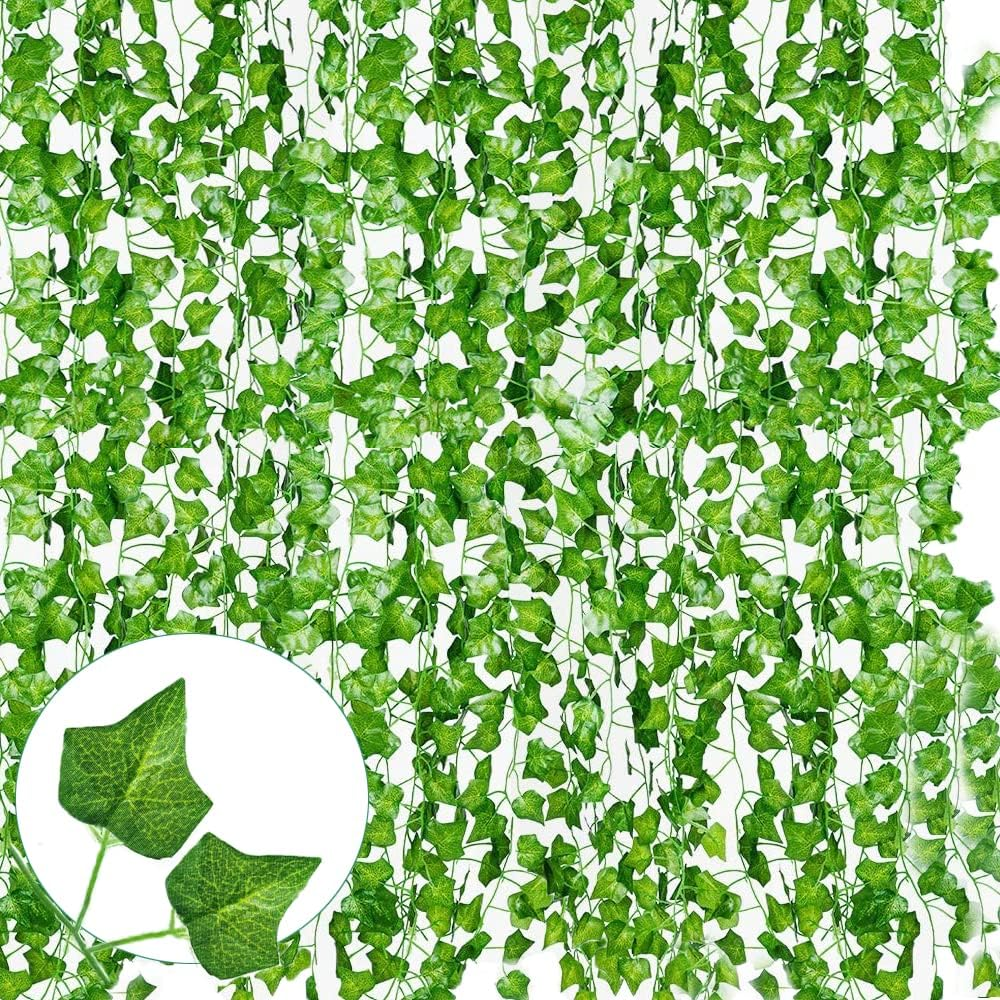 12 Pack 85 Feet Fake Ivy Leaves Artificial Ivy Garland Greenery Garlands Hanging