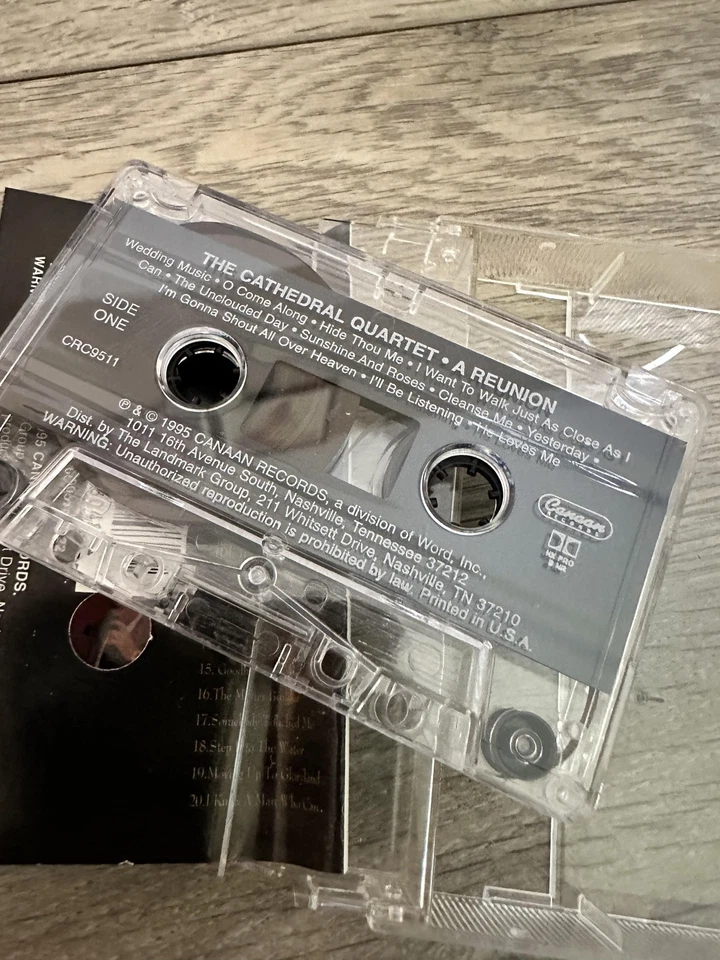 Vintage The Cathedral Quartet Cassette Reunion 1995 Gospel Canaan Records Test - Image 4 of 4