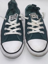 Converse All Star Low Top Teal Green Womens 9.5 Canvas Sneakers