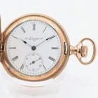 Antique 0s Elgin Fancy Guilloche Mechanical Hunter Pocket Watch 269 10k GF
