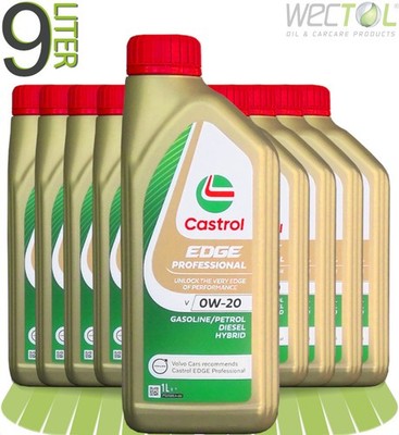 9 x 1 Liter Castrol Edge Professional V 0W-20 Titanium Volvo VCC RBS0-2AE C5