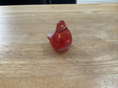 Vintage Handblown LORUP Estonia Art Glass Bird Figurine