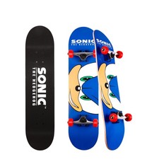 Sakar Sonic The Hedgehog Skateboard - Printed Grip Tape, Aluminum Trucks, ABEC5