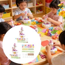 Fabric Flower Bouquet Craft Kit Flower Making Activity Set Fine Motor Skills