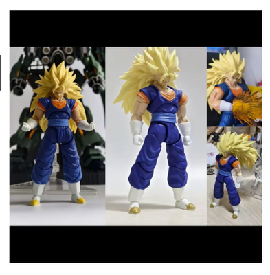 ZD Studio Dragon Ball SHF SSJ3 Vegito Bardock Goku Black Head