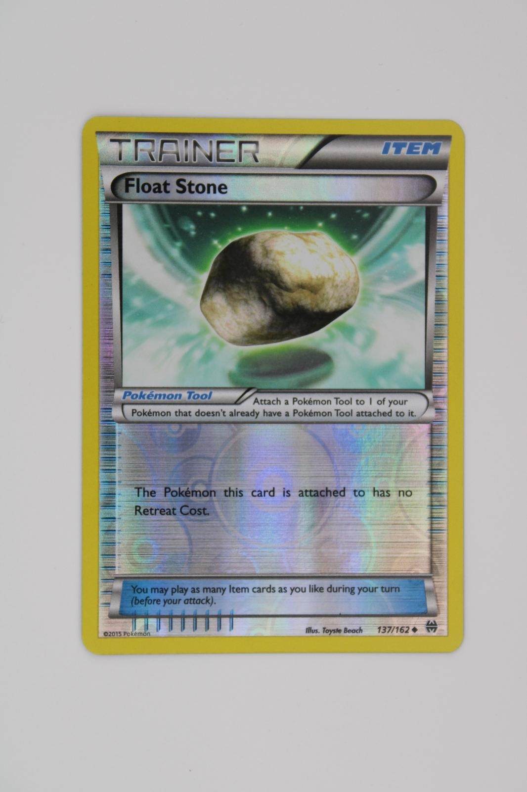 FLOAT STONE 137/162 UNCOMMON BREAKTHROUGH POKEMON REVERSE HOLO NM B2-S9