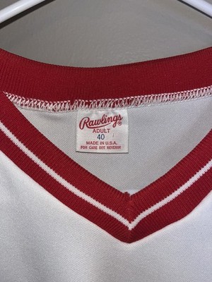 Cincinnati Reds Rawlings Authentic Vintage Home Blank Jersey Size