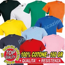 T SHIRT MAGLIETTE MANICHE CORTE OUTLET STOCK AFFARE 100% COTONE T-SHIRT 160GR