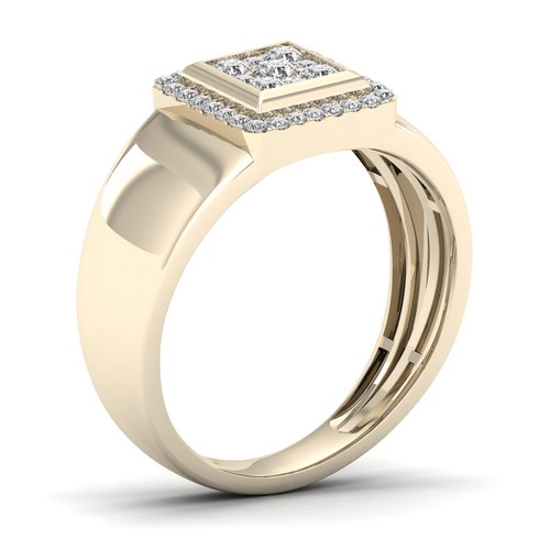 1/2Ct Diamond Wedding Band Ring Size 8 in 10k Yellow Gold Color H-I, Clarity I2 - Picture 3 of 4