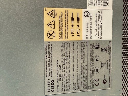 Cisco N2K-C2248TP-E-1GE Nexus 2000 48-Port Ethernet Fabric Extender 2PSW - Picture 2 of 6