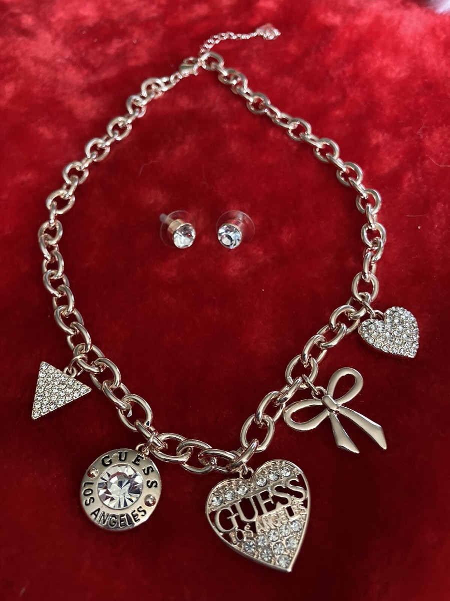 Set Guess women's earrings necklace in rose gold tone 😍🎁🥰