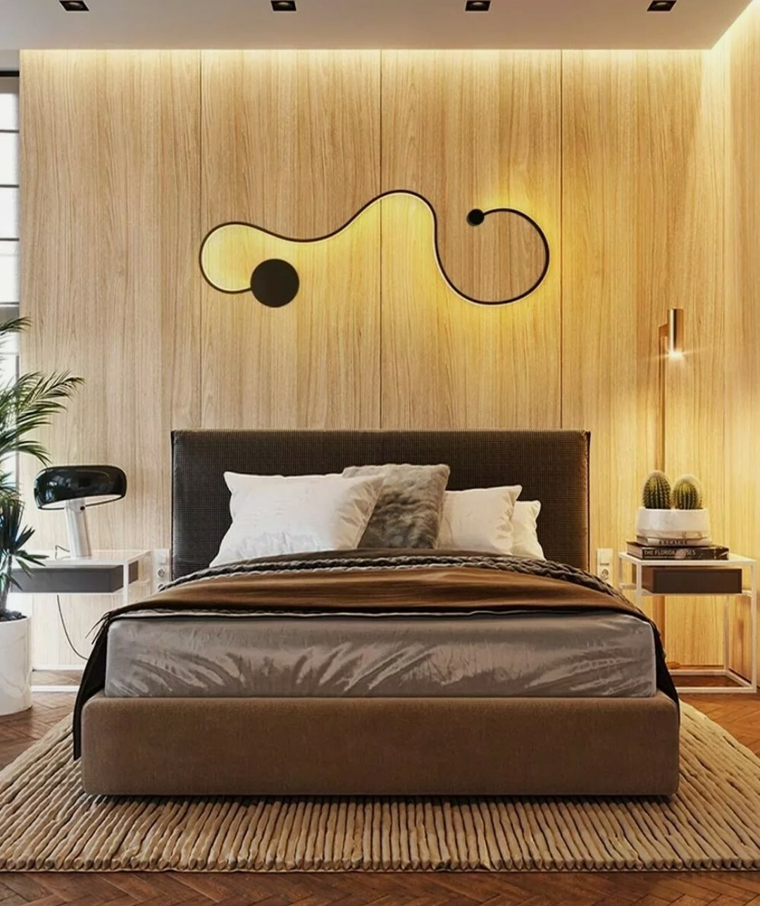 Applique parete led 28w plafoniera bianco Moderno lampada camera luce naturale