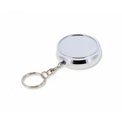 RYSONS Portable Pocket Ashtray with Keyring METAL ROUND ASHTRAYS Travel UK