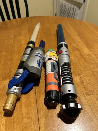 Lot Of 3 Used Star Wars Lightsabers, Untested, Assorted - 第 1/13 張圖片