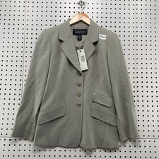 NEW Linda Allard Ellen Tracy Blazer Womens Petite Size 0 Gray 4 Button NWT 395