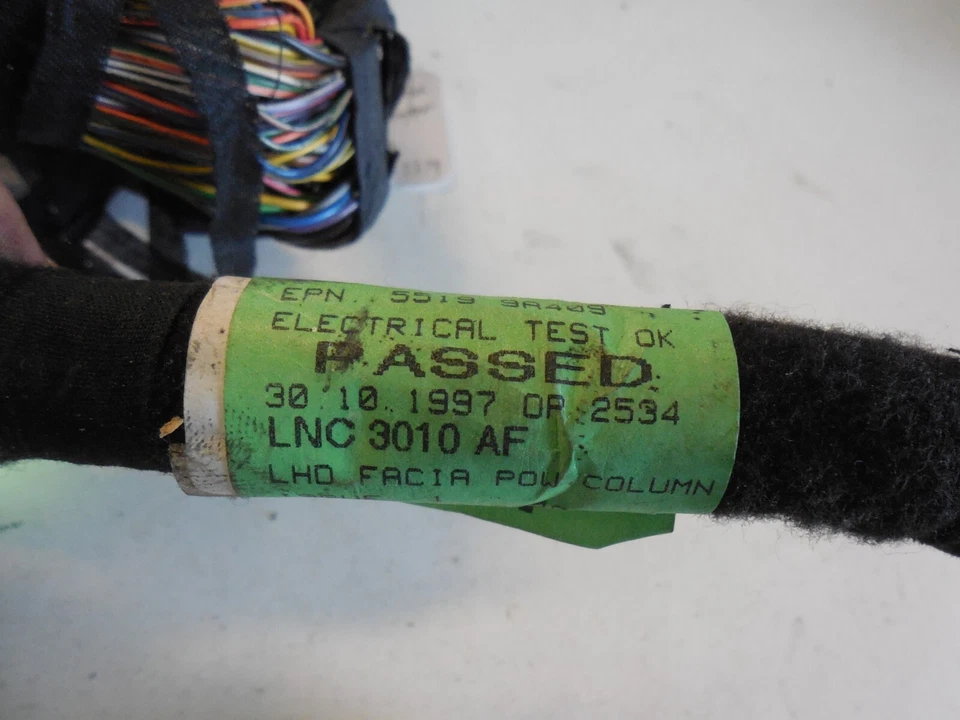 1998-03 Jaguar XJ8 XJR painel chicote de fios coluna de direção LNC3010AF - Imagem 3 de 4