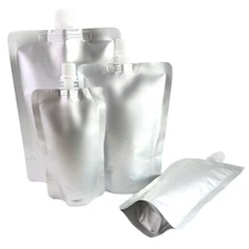 100-1000ML Silver Drink Pouches Flask Bags Cruise Travel Screw Cap Beverage Bags