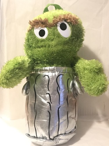sesame street oscar the grouch plush 13" backpack
